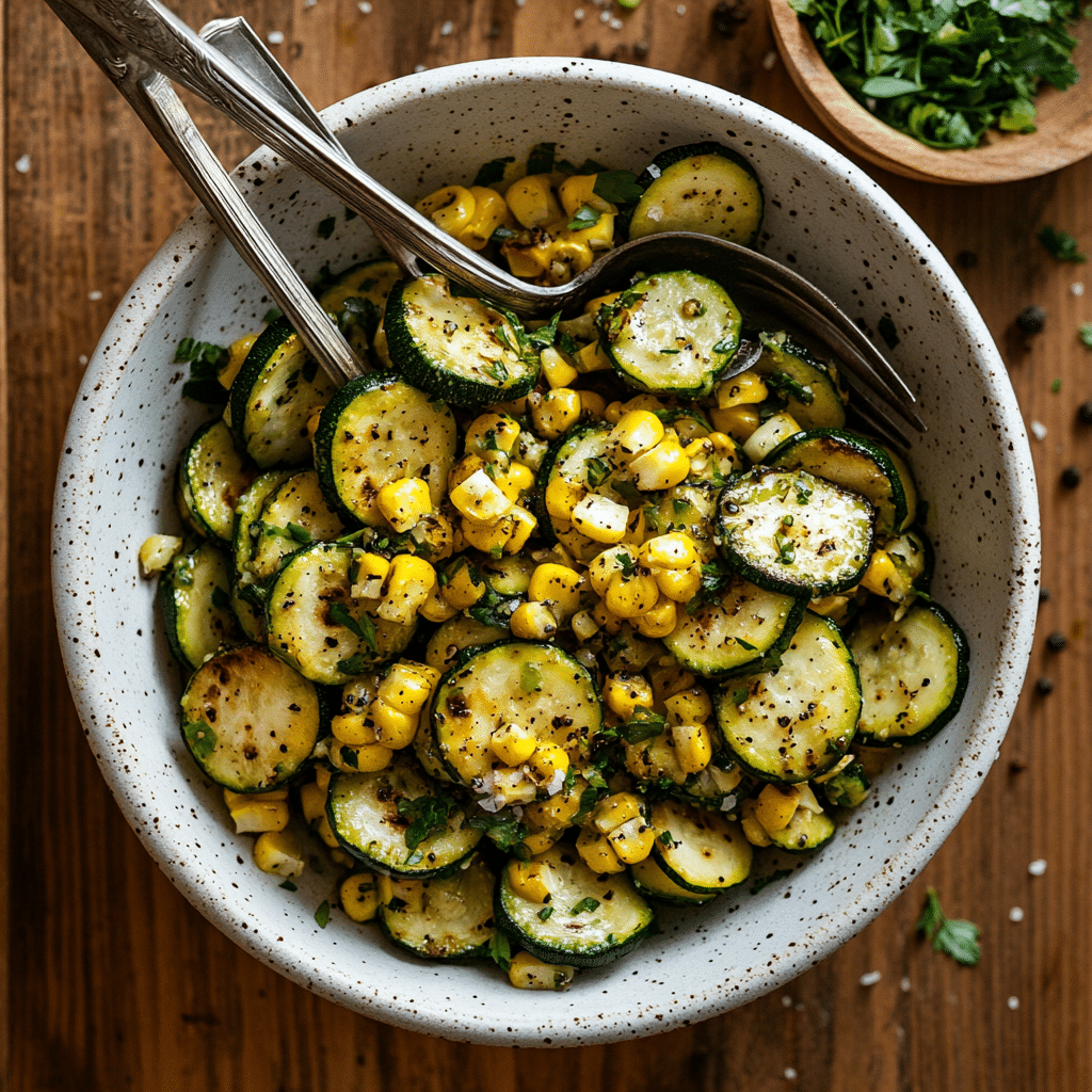 Roasted Zucchini and Corn
