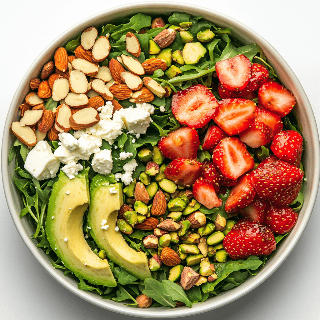 Strawberry Crunch Salad with Champagne Vinaigrette