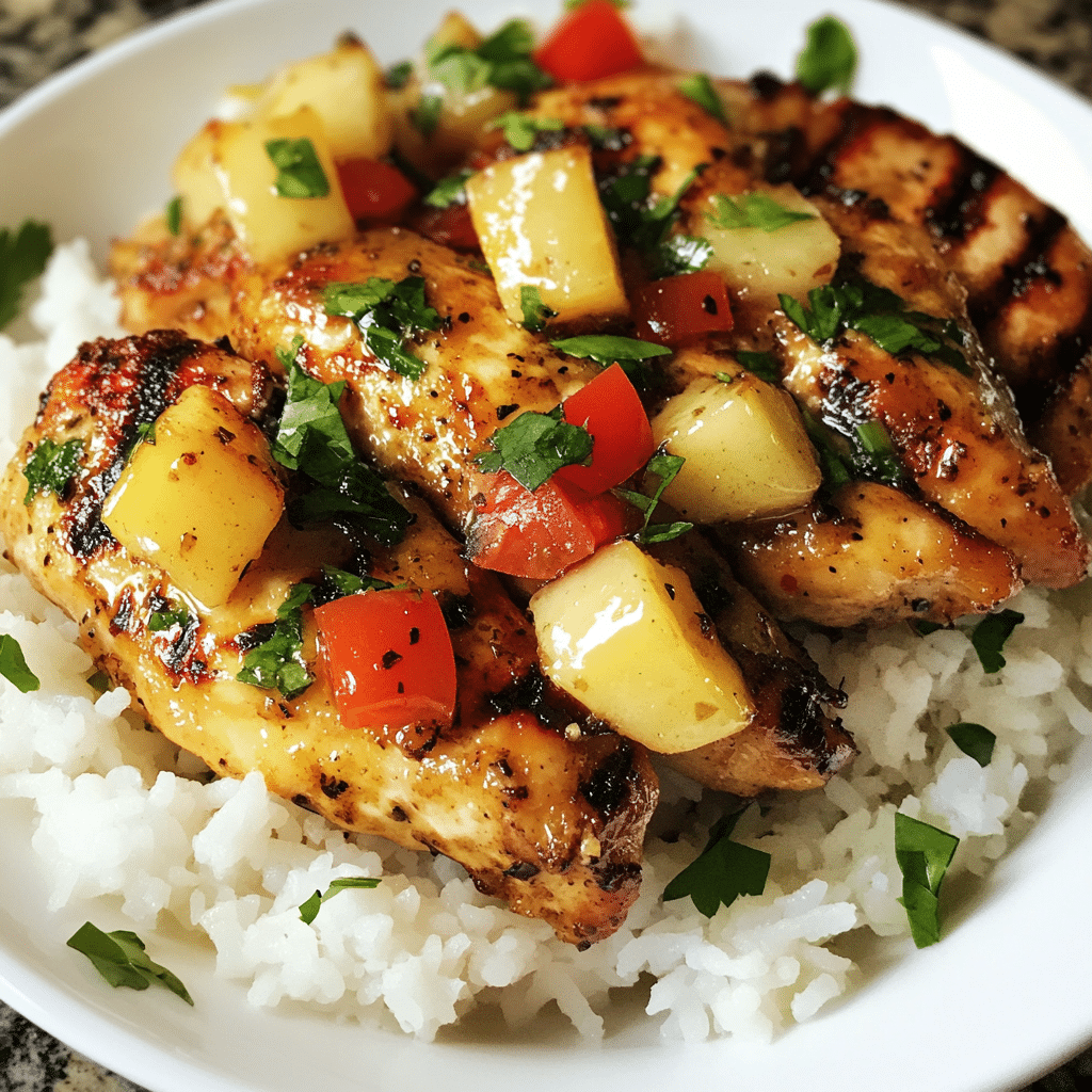 Hawaiian Chicken with Coconut Rice