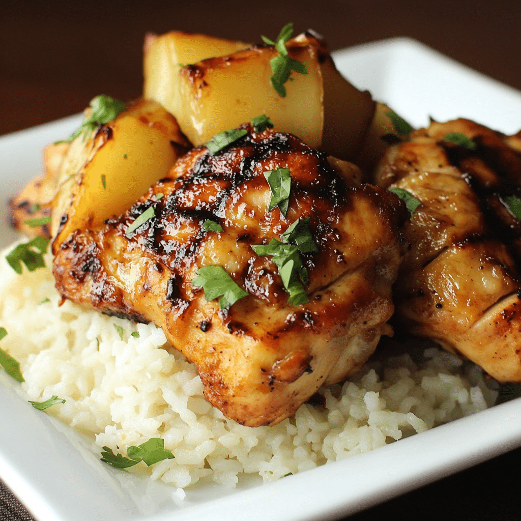 Hawaiian Chicken with Coconut Rice