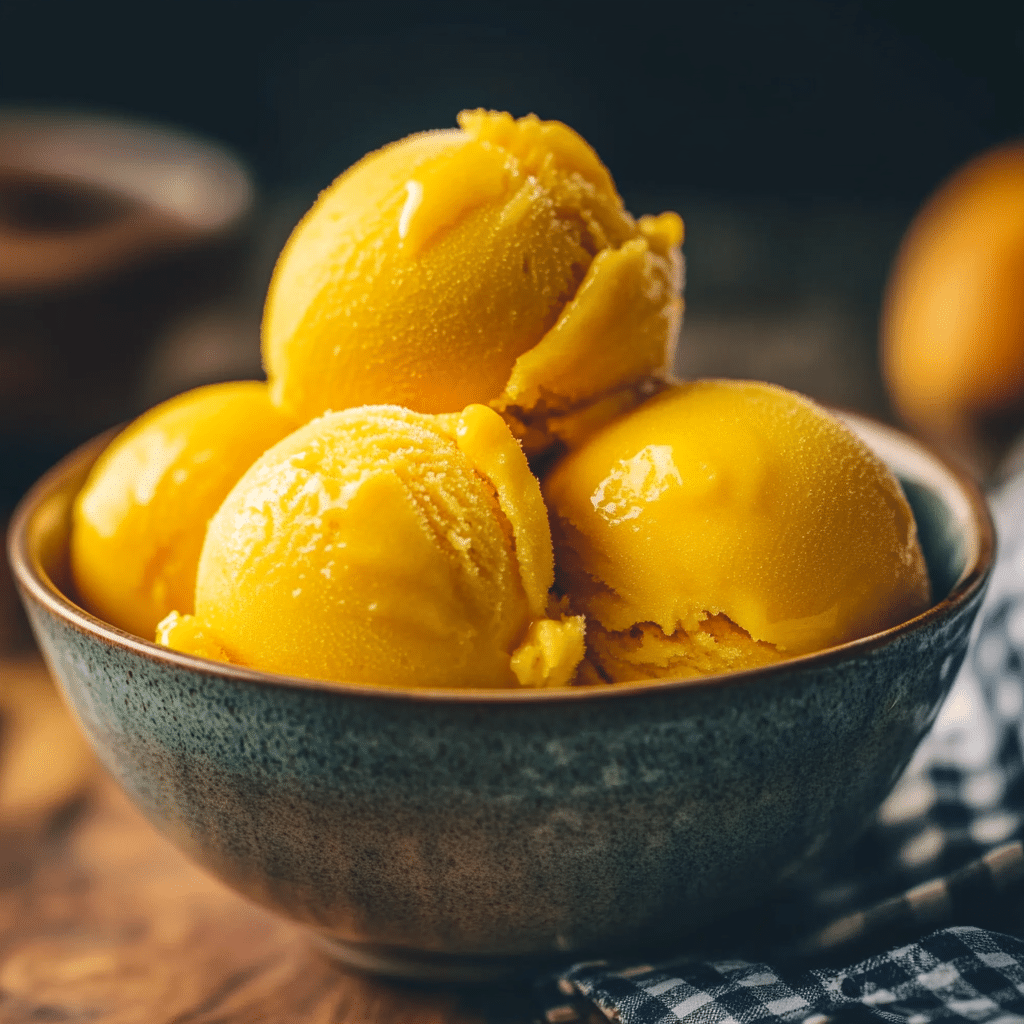 3-Ingredient Vegan Mango Sorbet Recipe (No Churn!)
