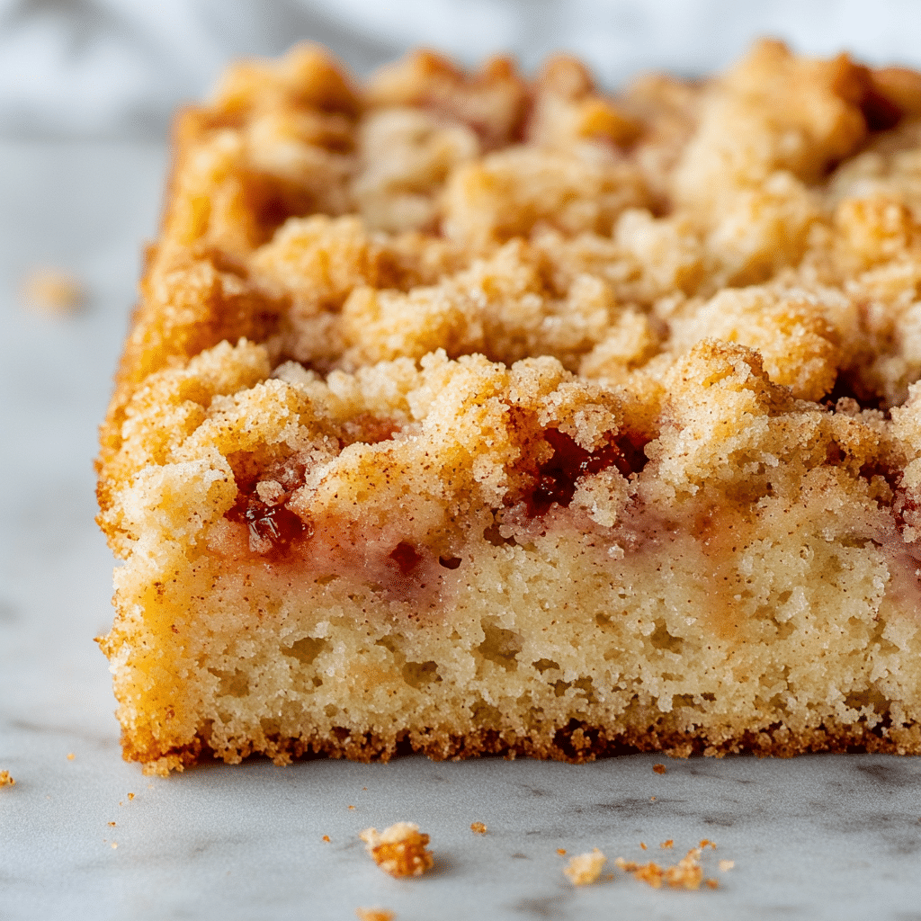 Rhubarb Cake with Vanilla Sauce