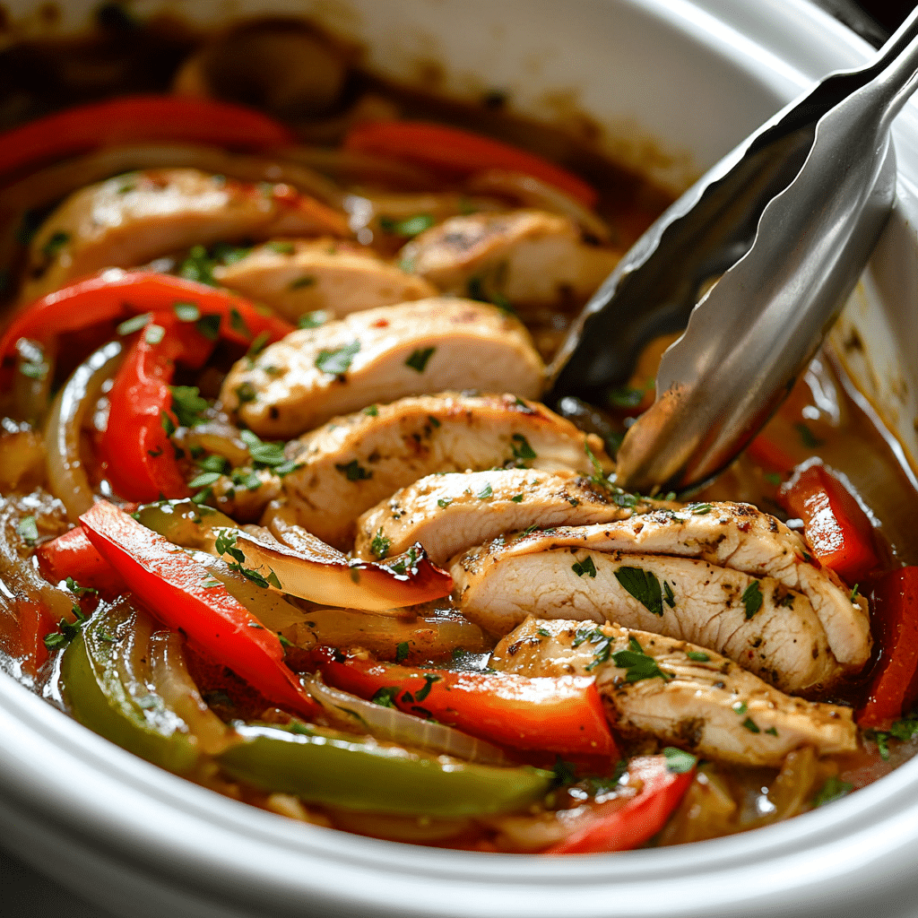 Slow Cooker Chicken Fajitas