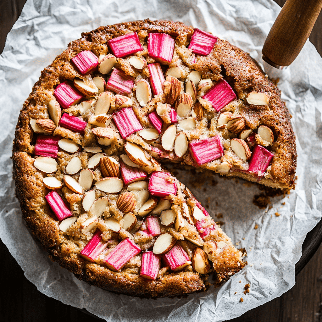 Norwegian Rhubarb and Almond Cake