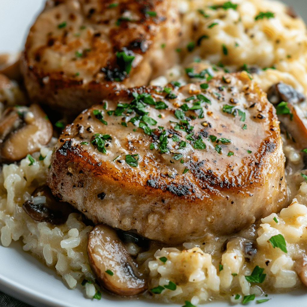 Baked Pork Chops & Rice