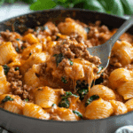 Creamy Ground Beef Orzo