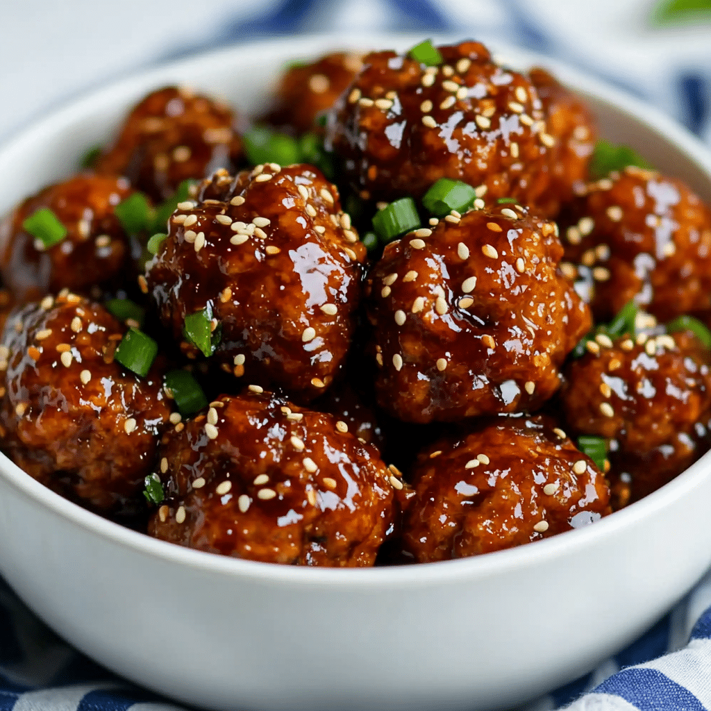 Asian Crockpot Meatballs