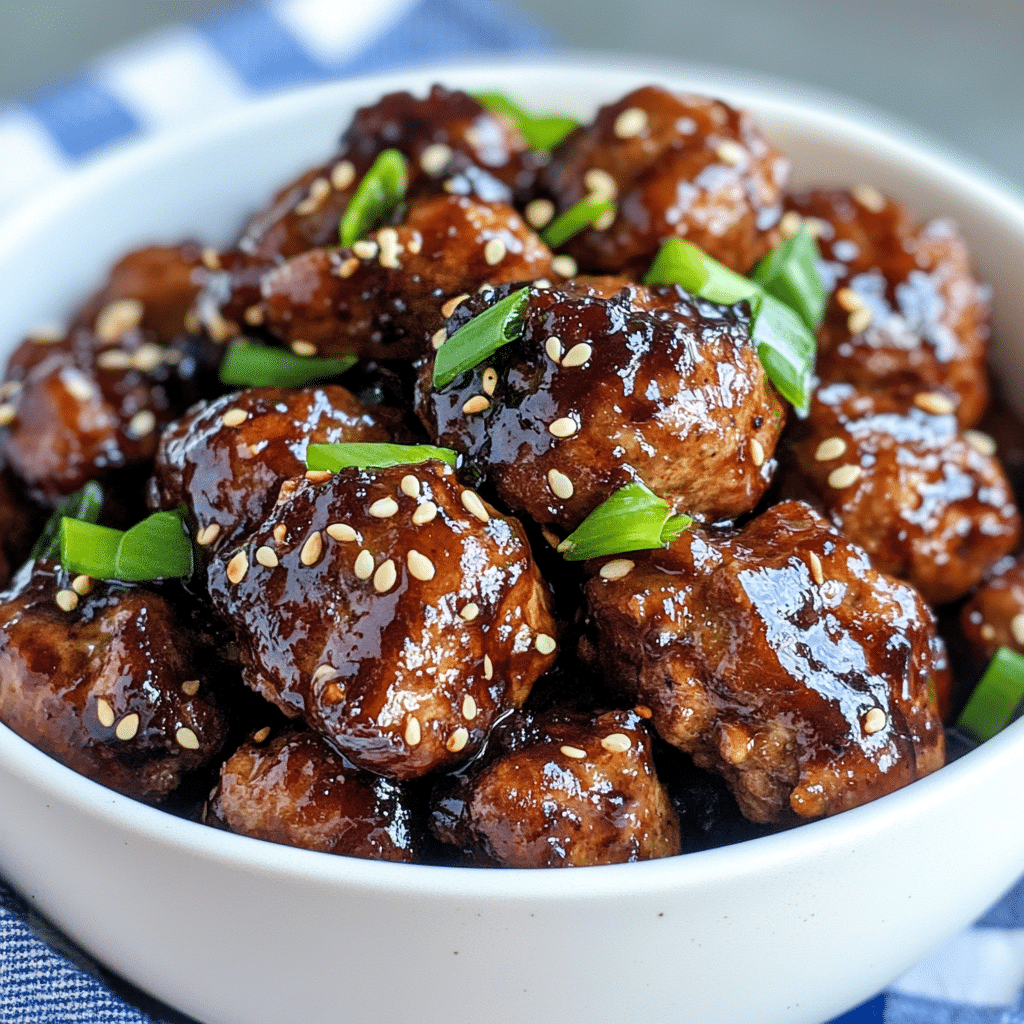 Asian Crockpot Meatballs