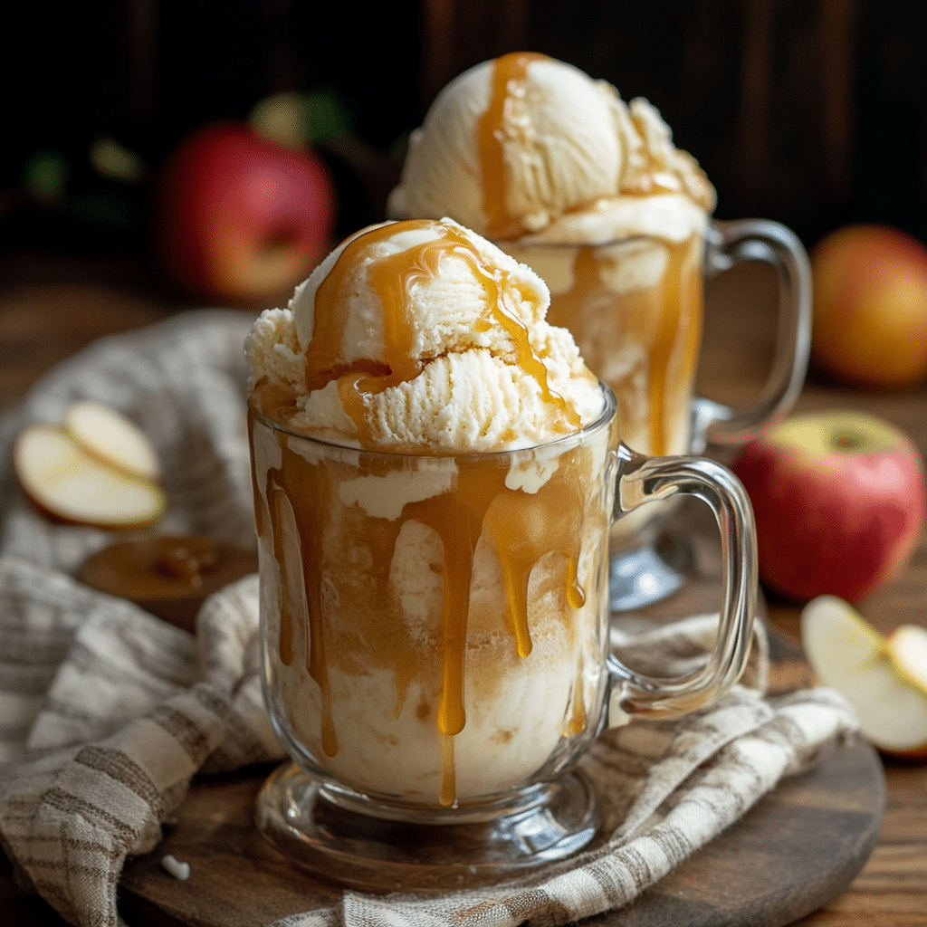 Caramel Apple Cider Float