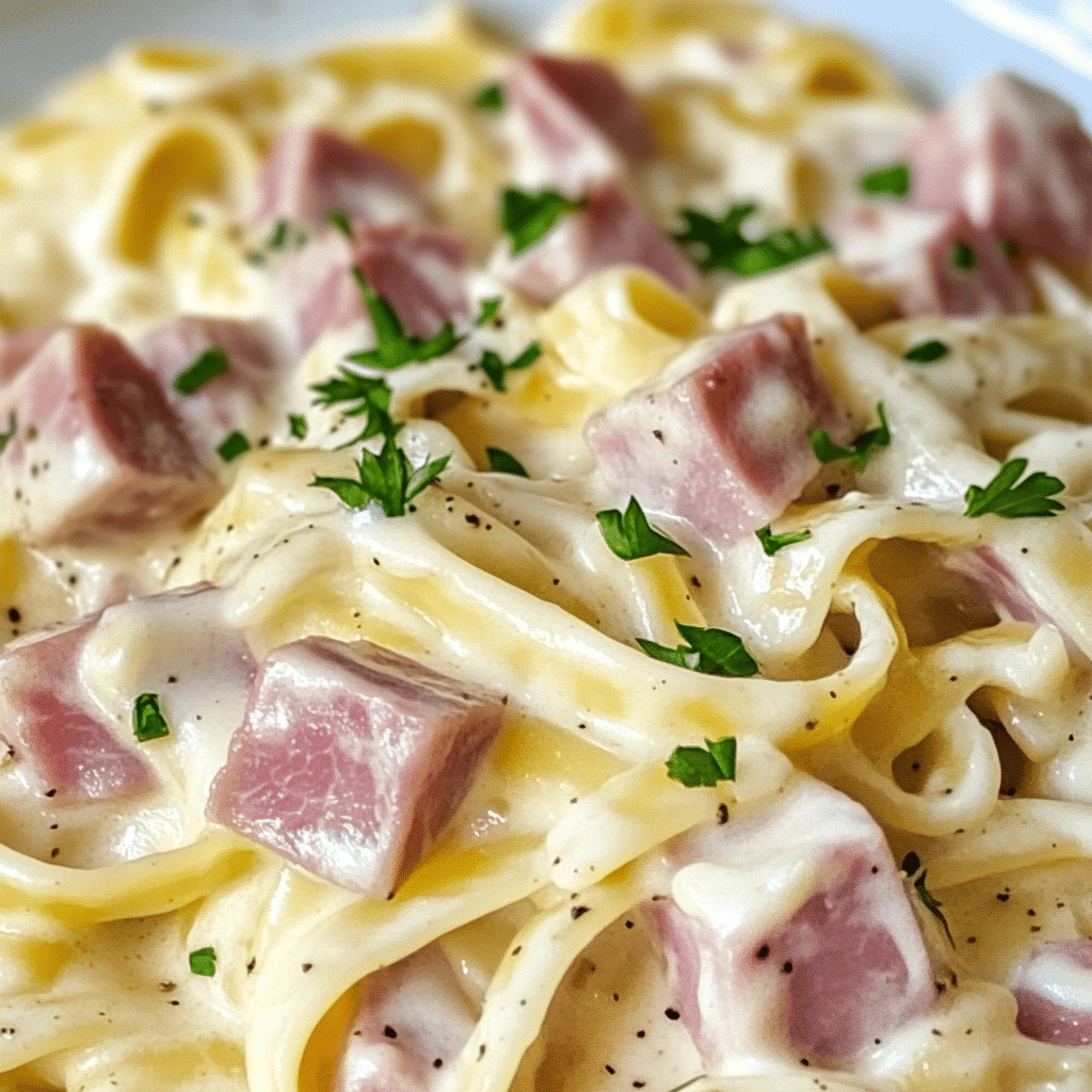 Creamy Ham Cheese Pasta
