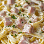Creamy Ham Cheese Pasta