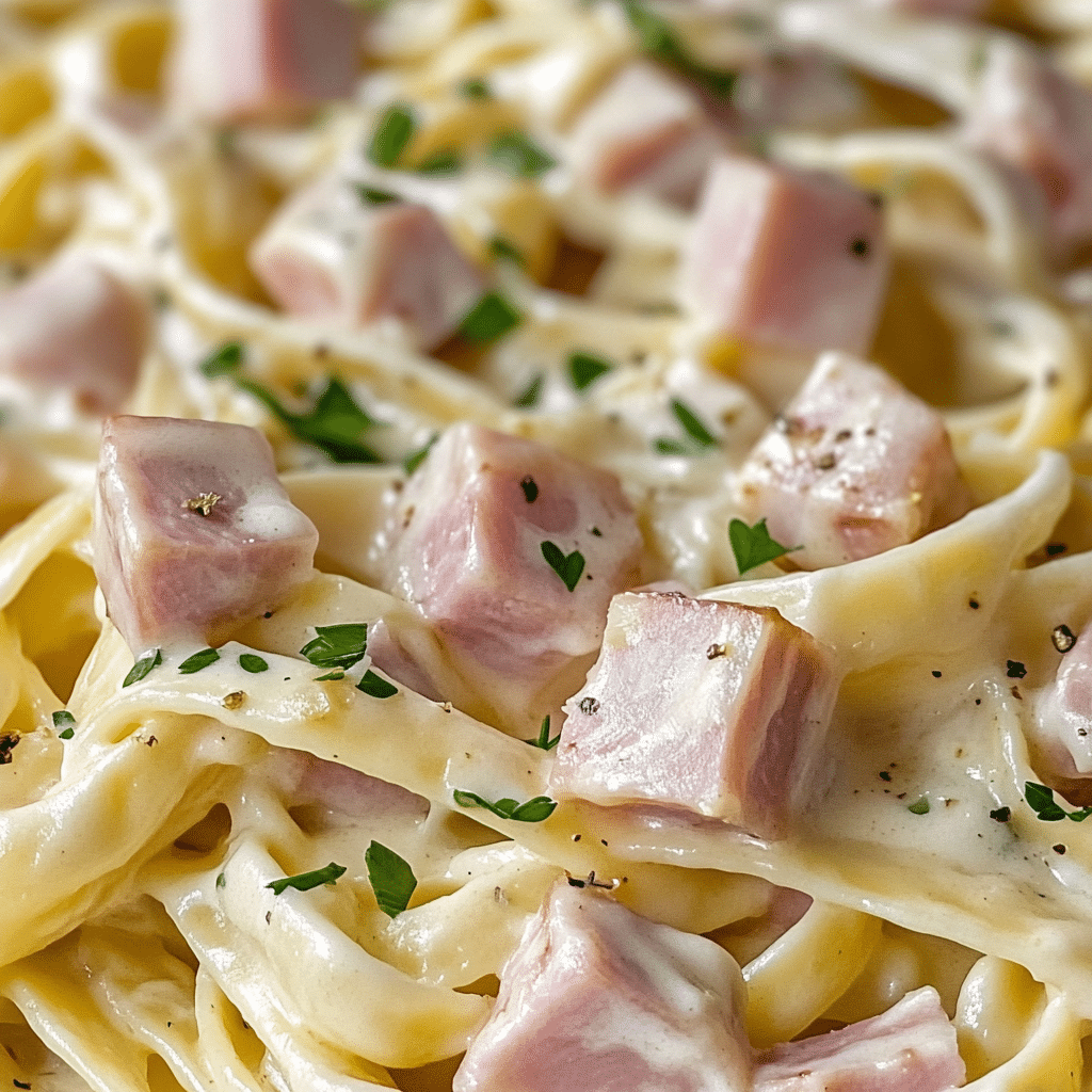 Creamy Ham Cheese Pasta