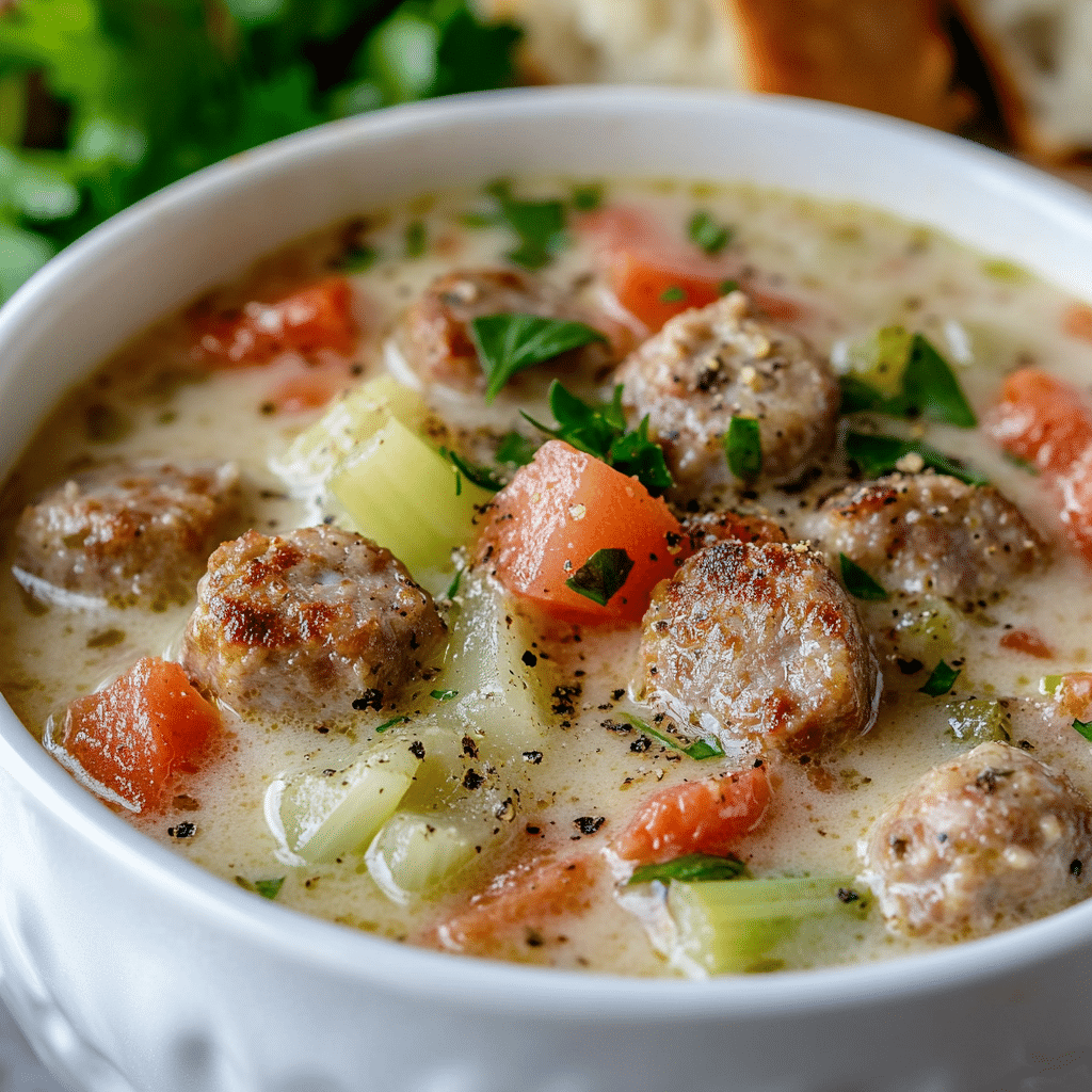Creamy Parmesan Italian Sausage Soup