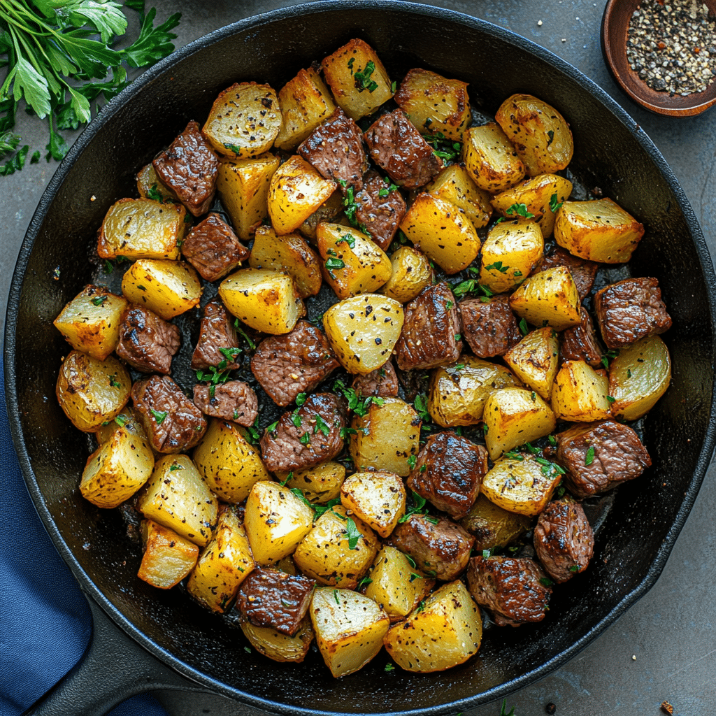 Steak Bites and Potatoes
