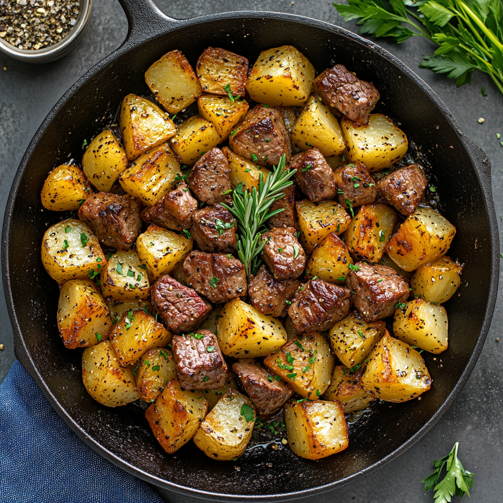 Steak Bites and Potatoes