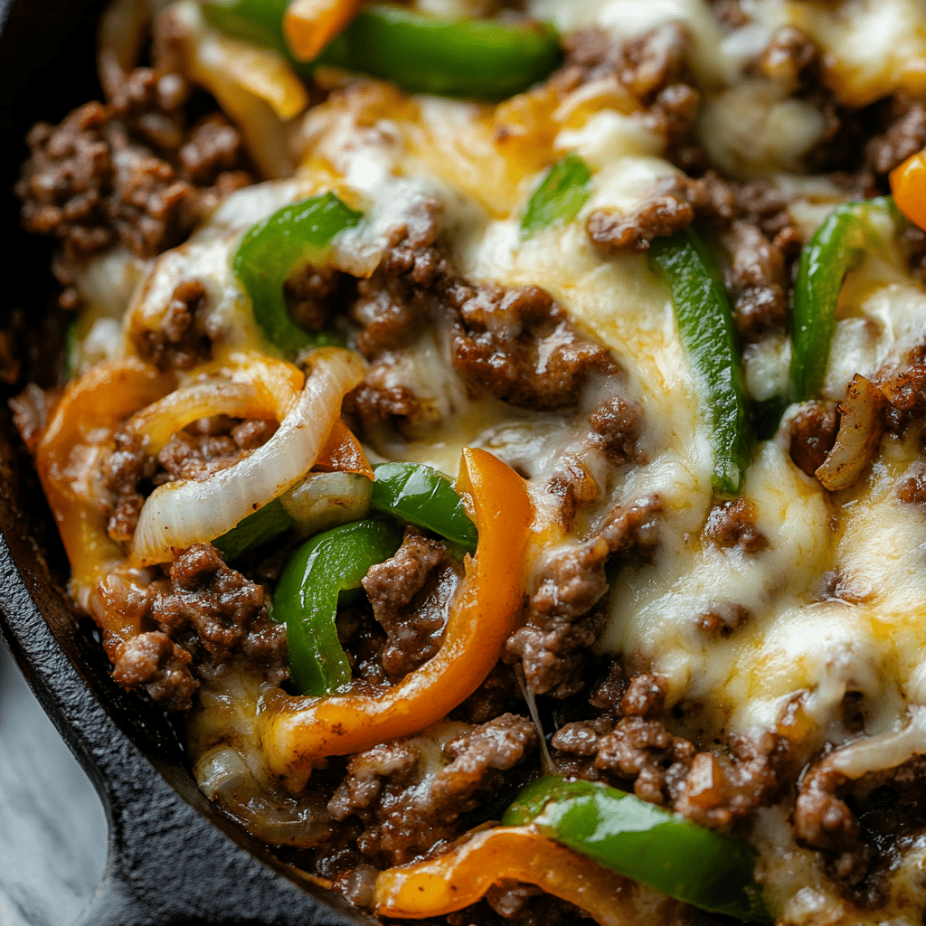 Philly Cheese Beef Skillet