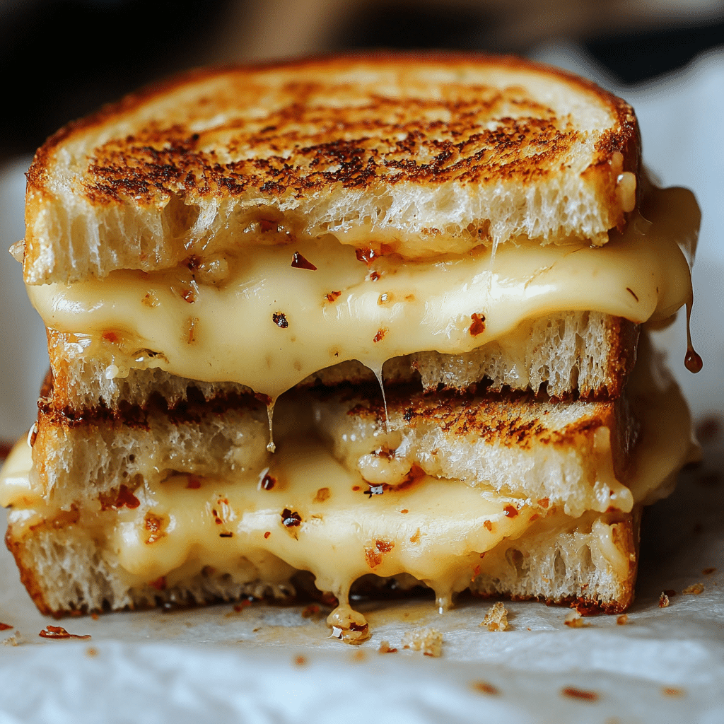 Goat Cheese Grilled Cheese with Honey & Spice