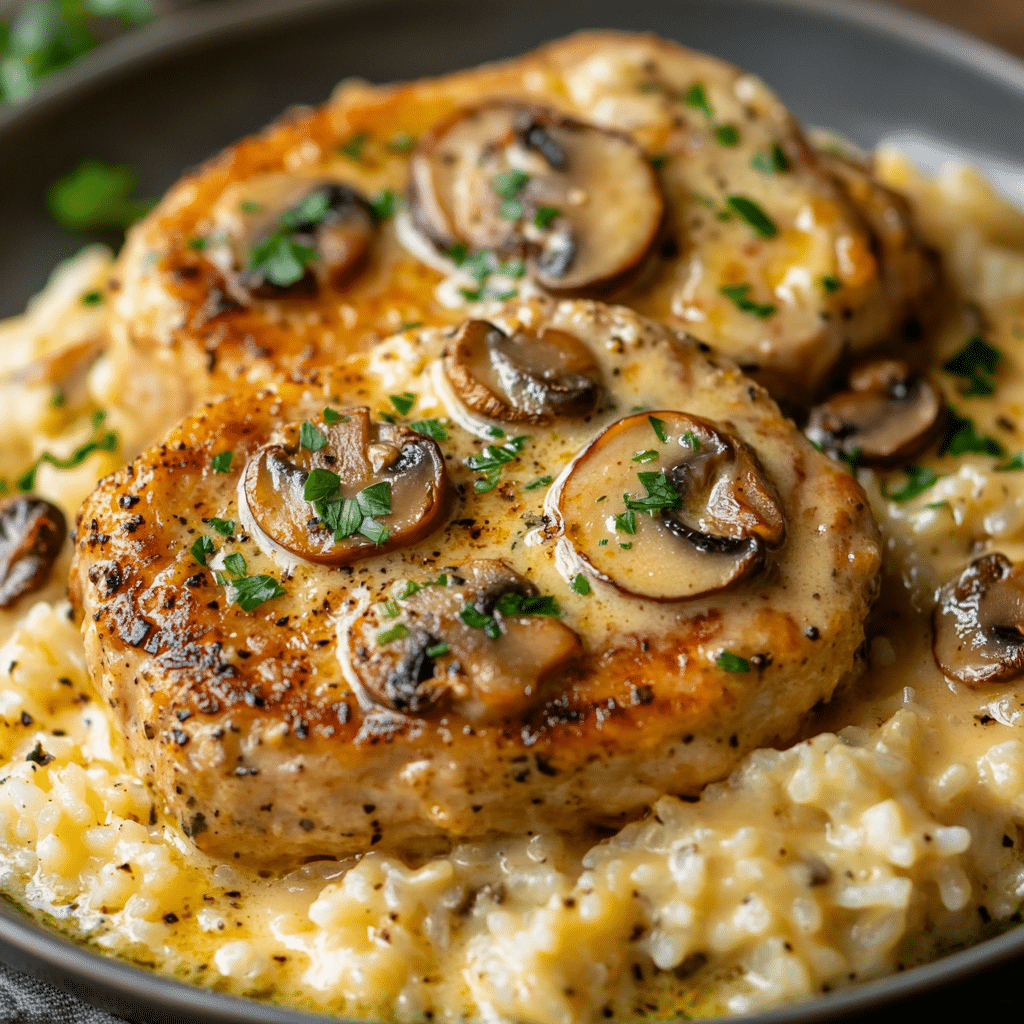 Baked Pork Chops & Rice