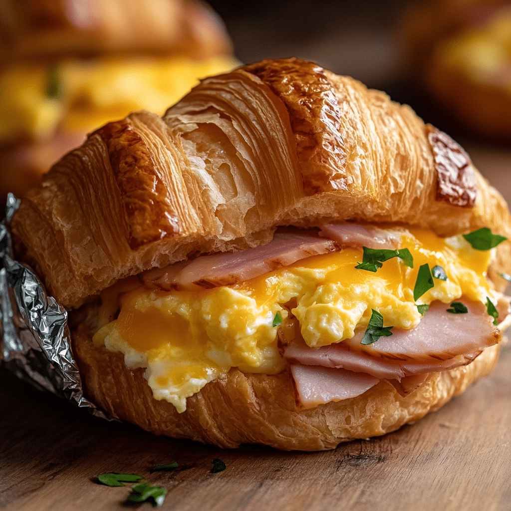 Easy Croissant Breakfast Sandwiches