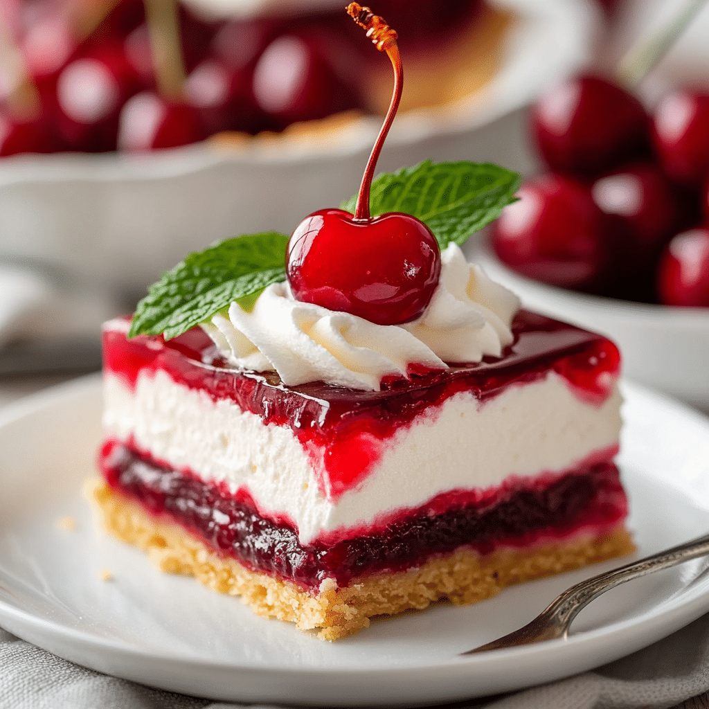 Layered Cherry Cheesecake Dessert