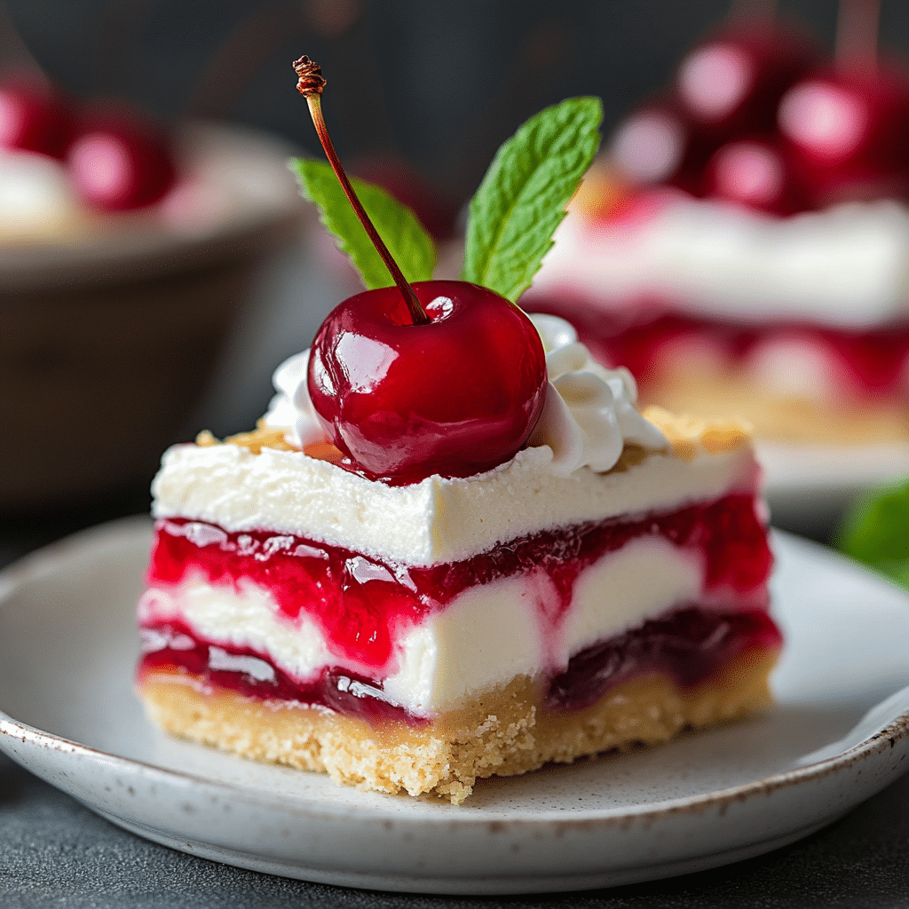 Layered Cherry Cheesecake Dessert