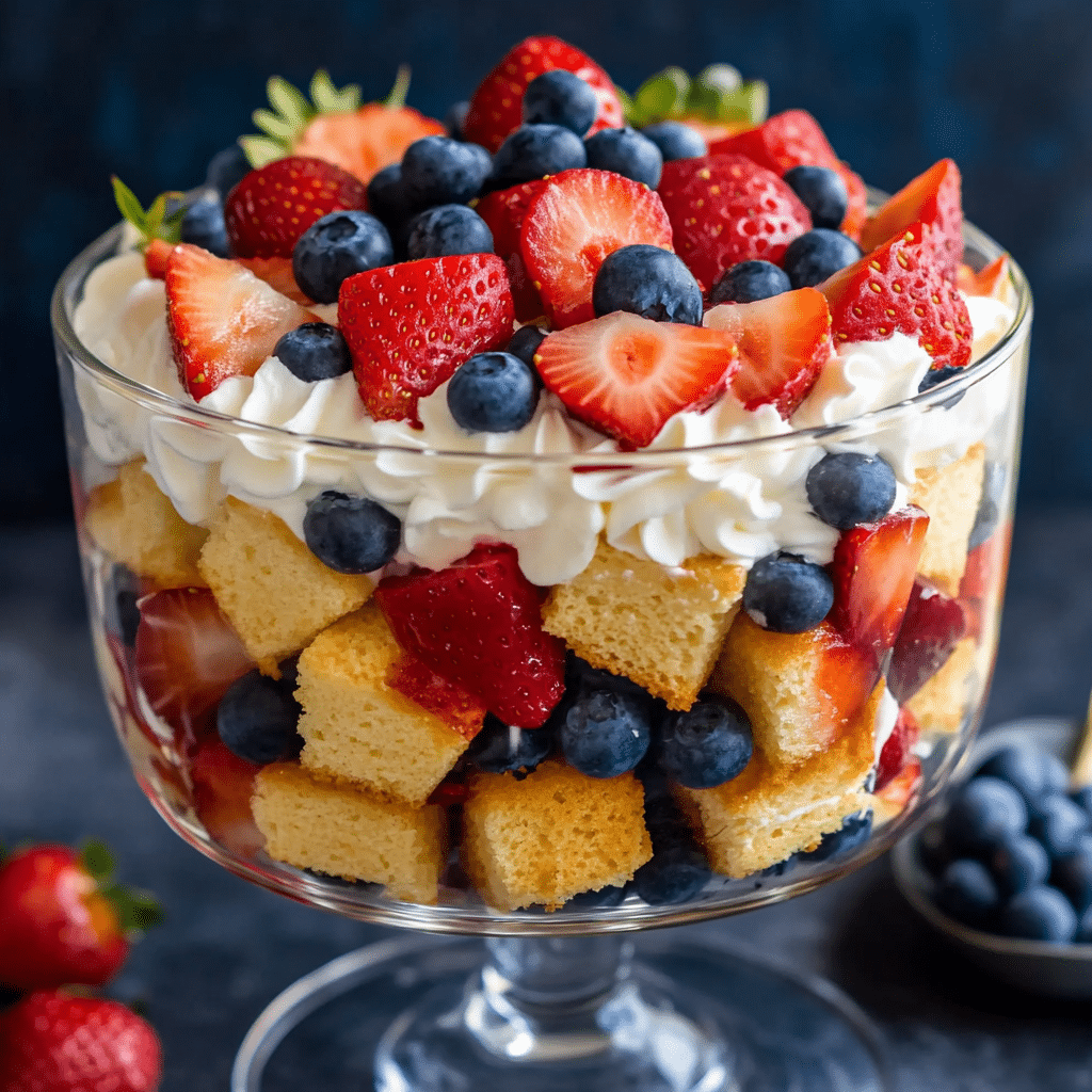 Red White and Blue Trifle