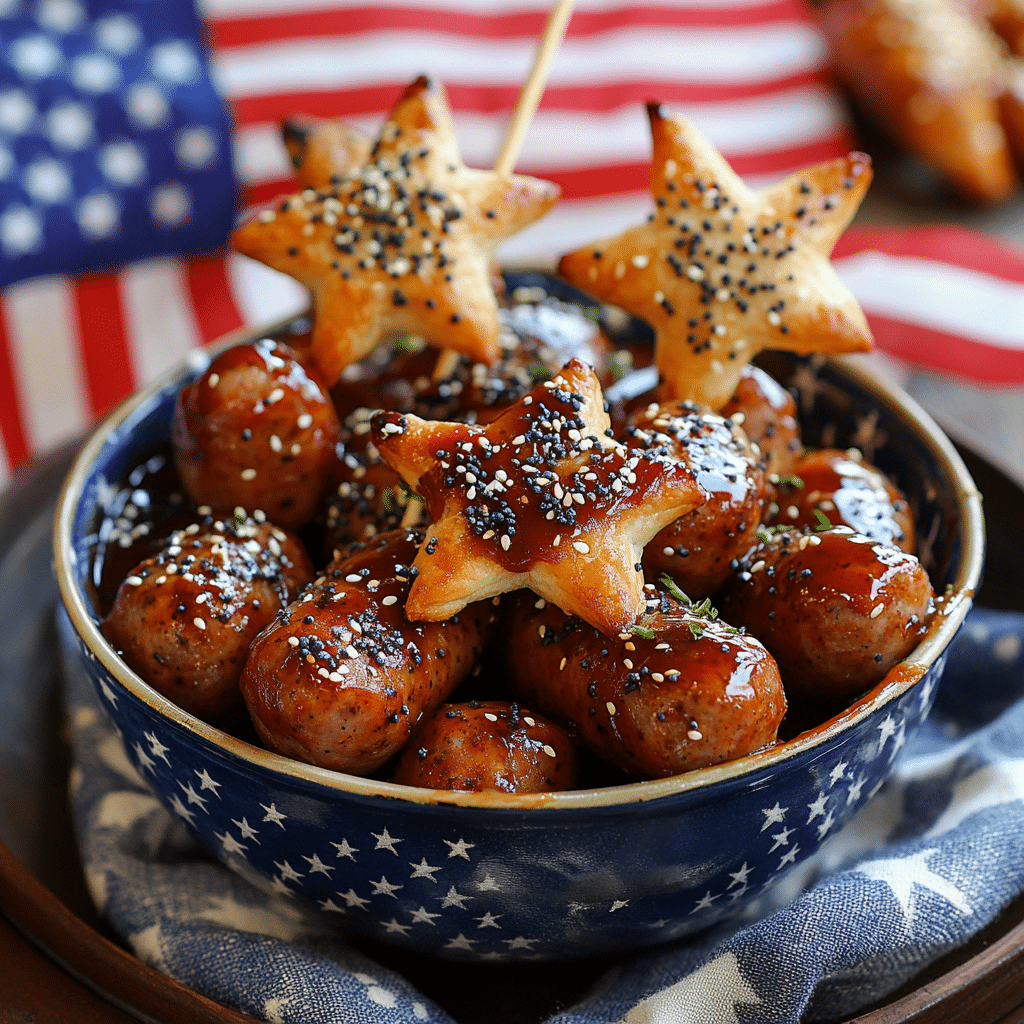 Star Spangled Kielbasa Bites