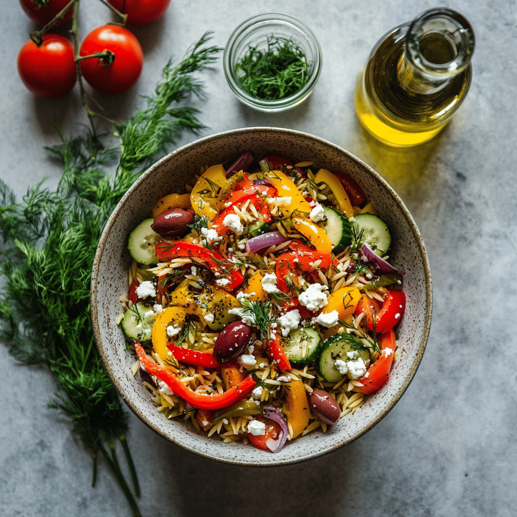 Greek Orzo Pasta Salad