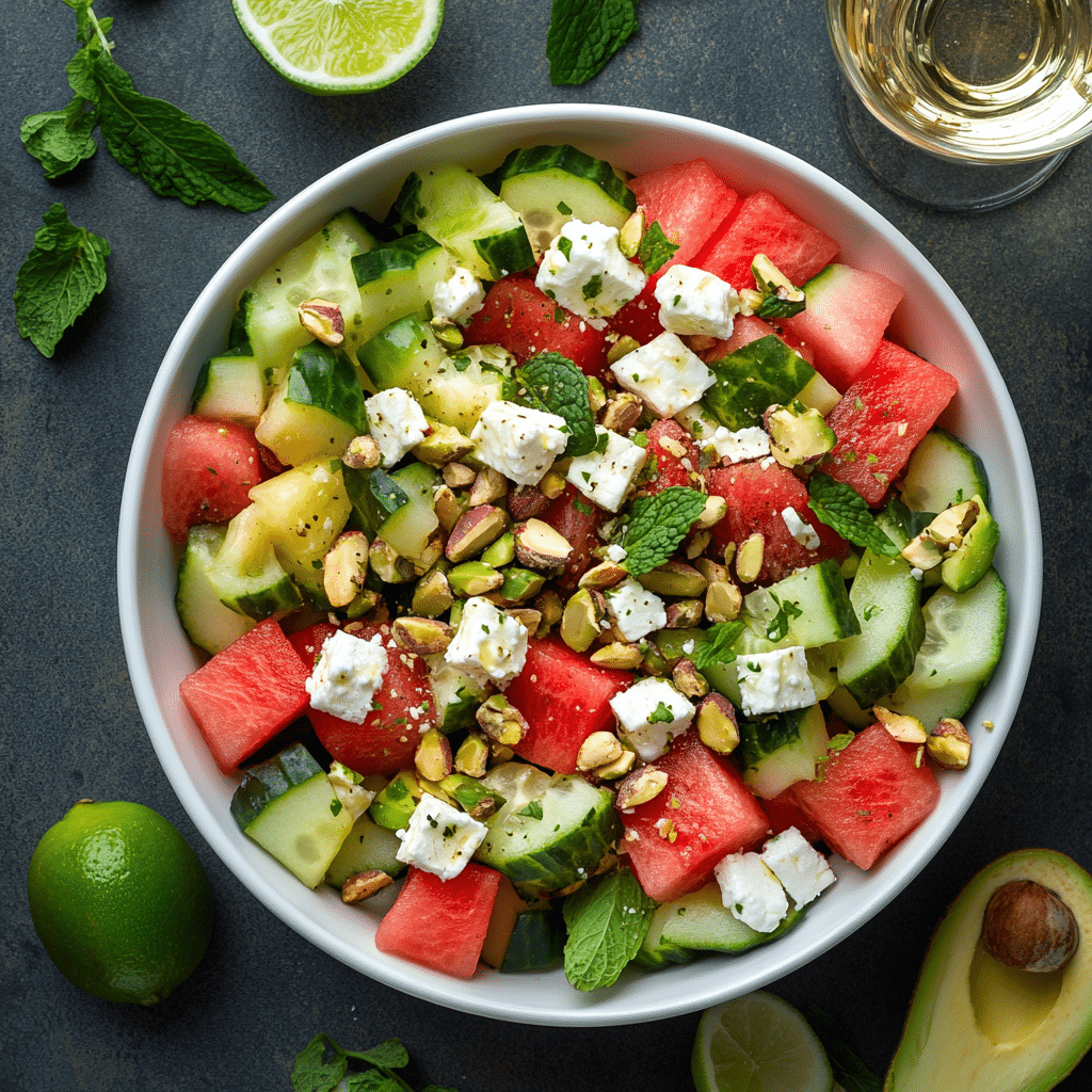 This Watermelon and Cucumber Salad