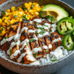 Street Corn Chicken Rice Bowl