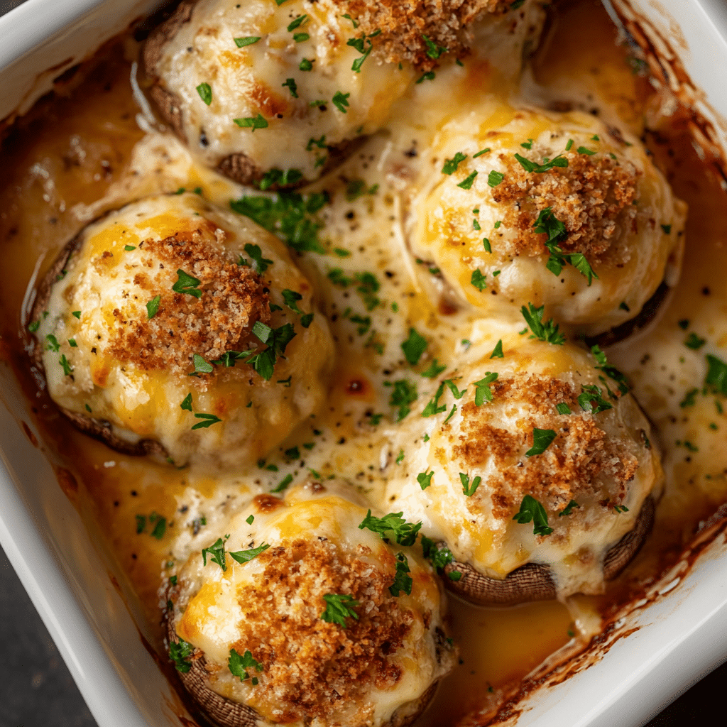 Tasty Olive Garden Stuffed Mushrooms