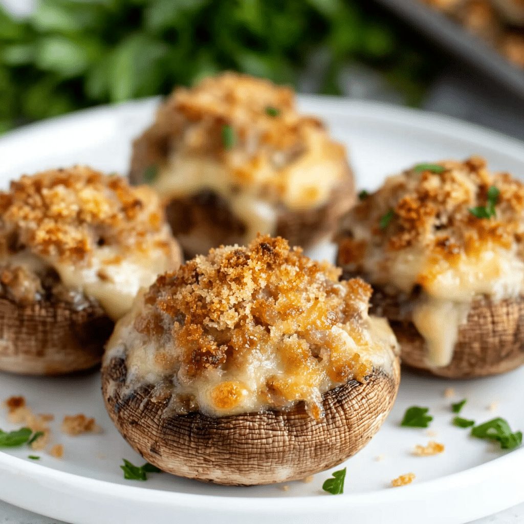 Tasty Italian Sausage Stuffed Mushrooms