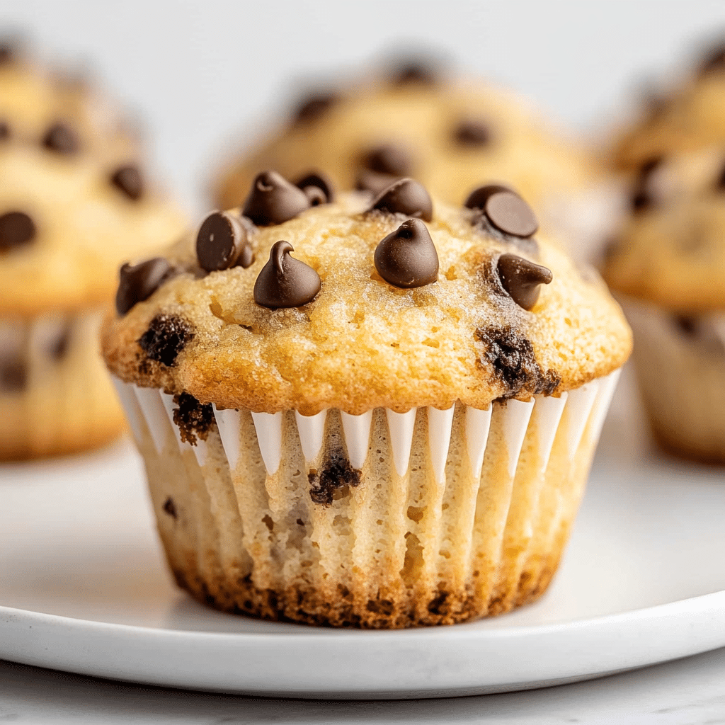 Moist Banana Chocolate Chip Muffins