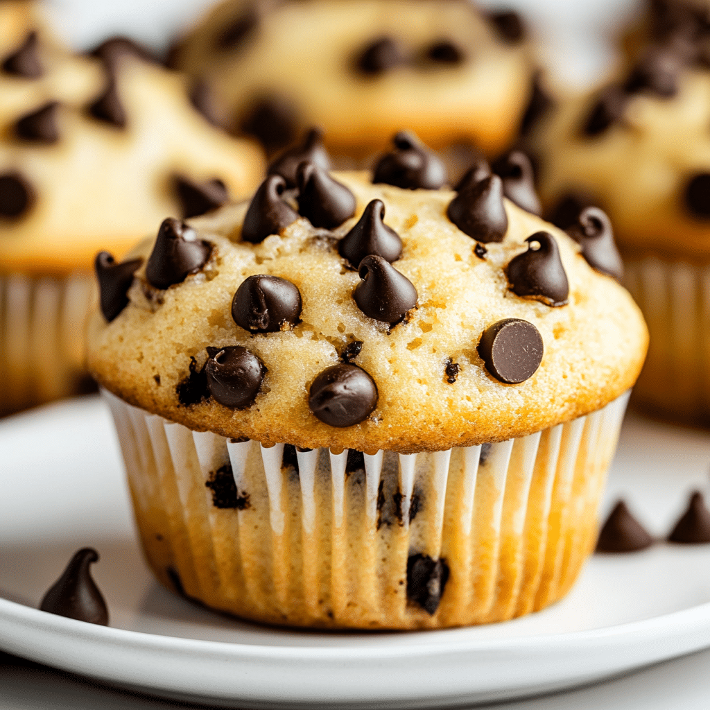 Moist Banana Chocolate Chip Muffins