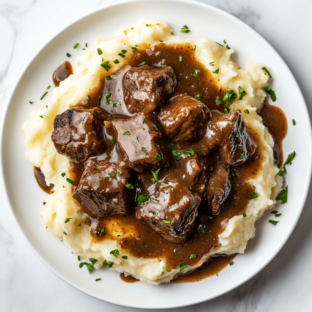 Quick Crock Pot Garlic Butter Steak Bites