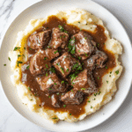 Quick Crock Pot Garlic Butter Steak Bites