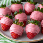 Healthy Pink Chocolate Covered Strawberries