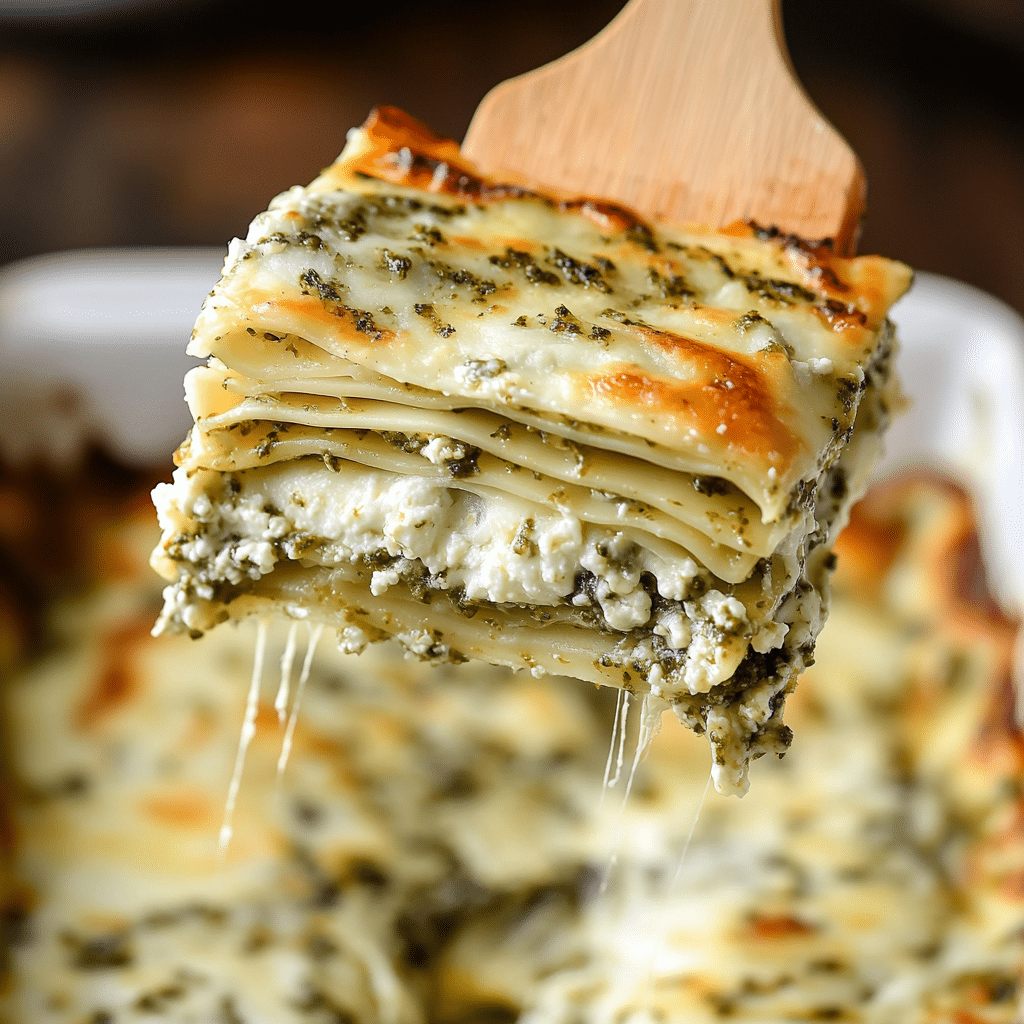 Creamy Chicken Pesto Lasagna Roll Ups