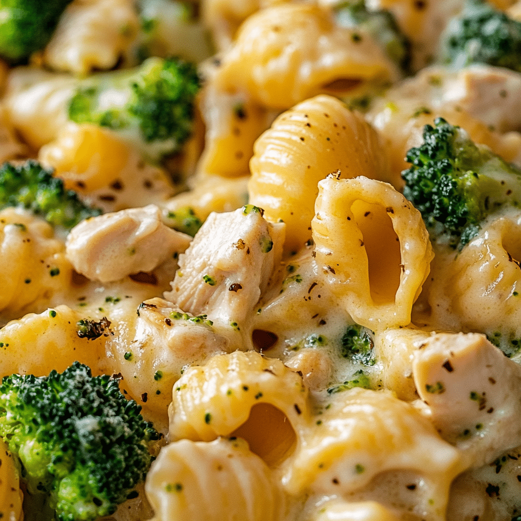 Broccoli Cheddar Mac and Cheese with Chicken
