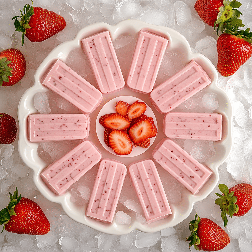 Strawberry Popsicles for Kids