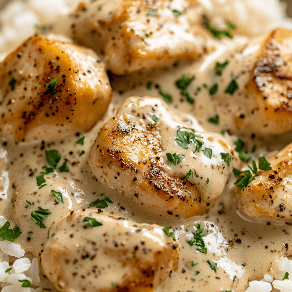 Creamy Smothered Chicken and Rice