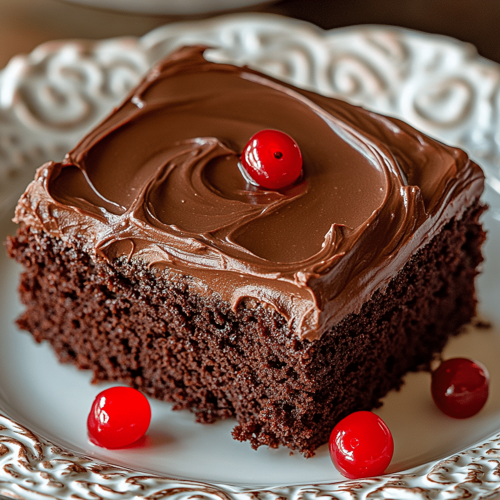 Triple Chocolate Cherry Cake
