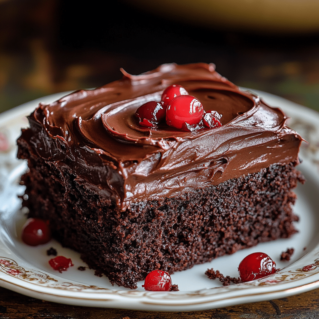 Triple Chocolate Cherry Cake