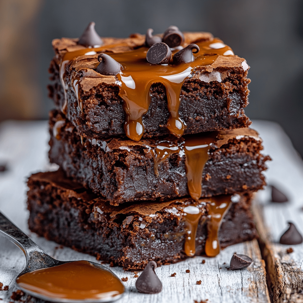 Caramel Chocolate Chip Brownies