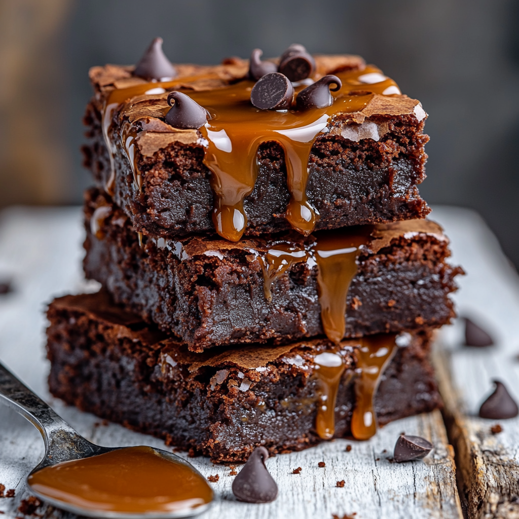 Caramel Chocolate Chip Brownies