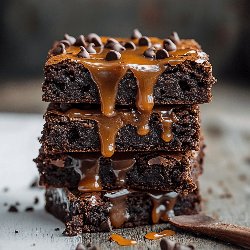 Caramel Chocolate Chip Brownies