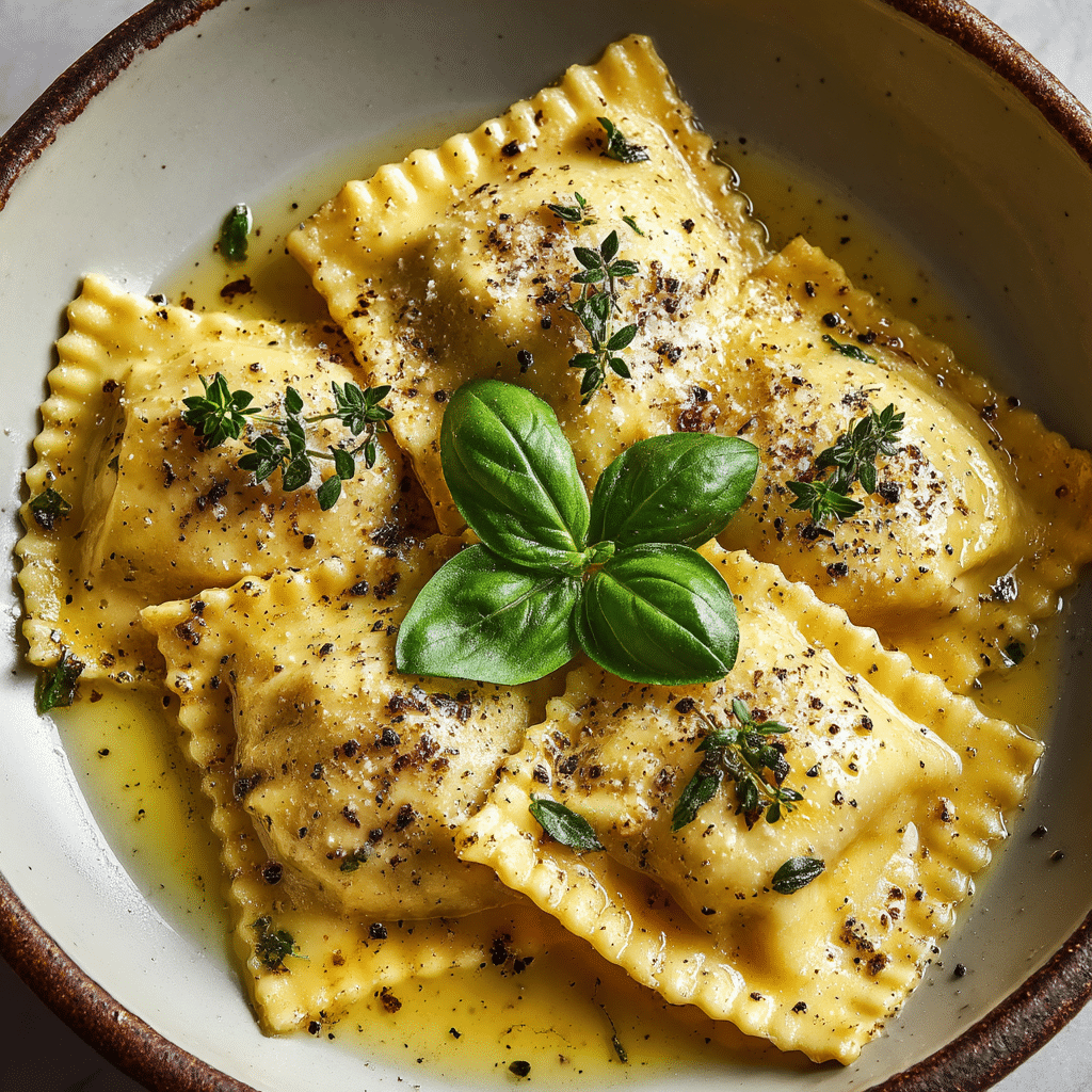 Creamy Sage Sauce for Butternut Squash Ravioli