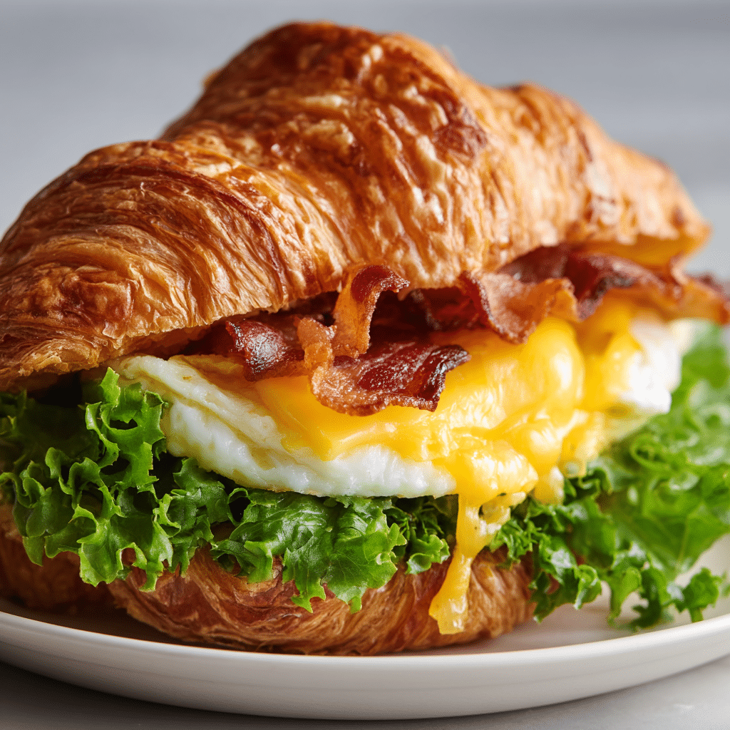 Maple Mustard Croissant Breakfast Sandwich