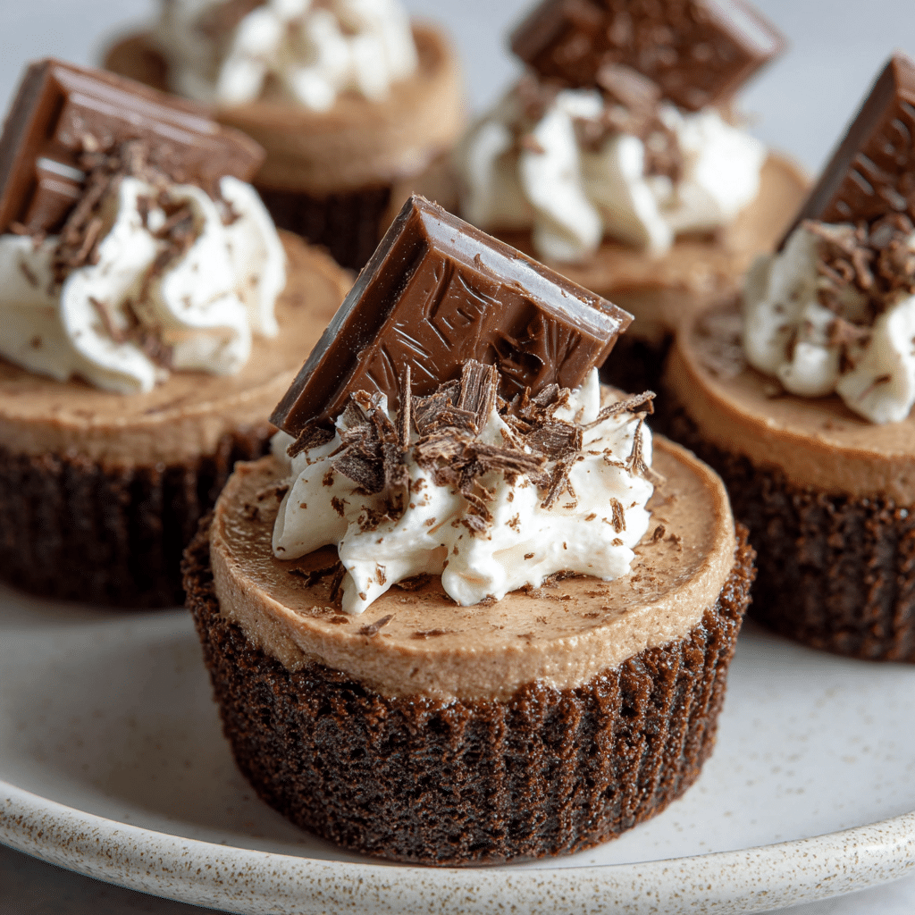 Mini Kit Kat Cheesecakes