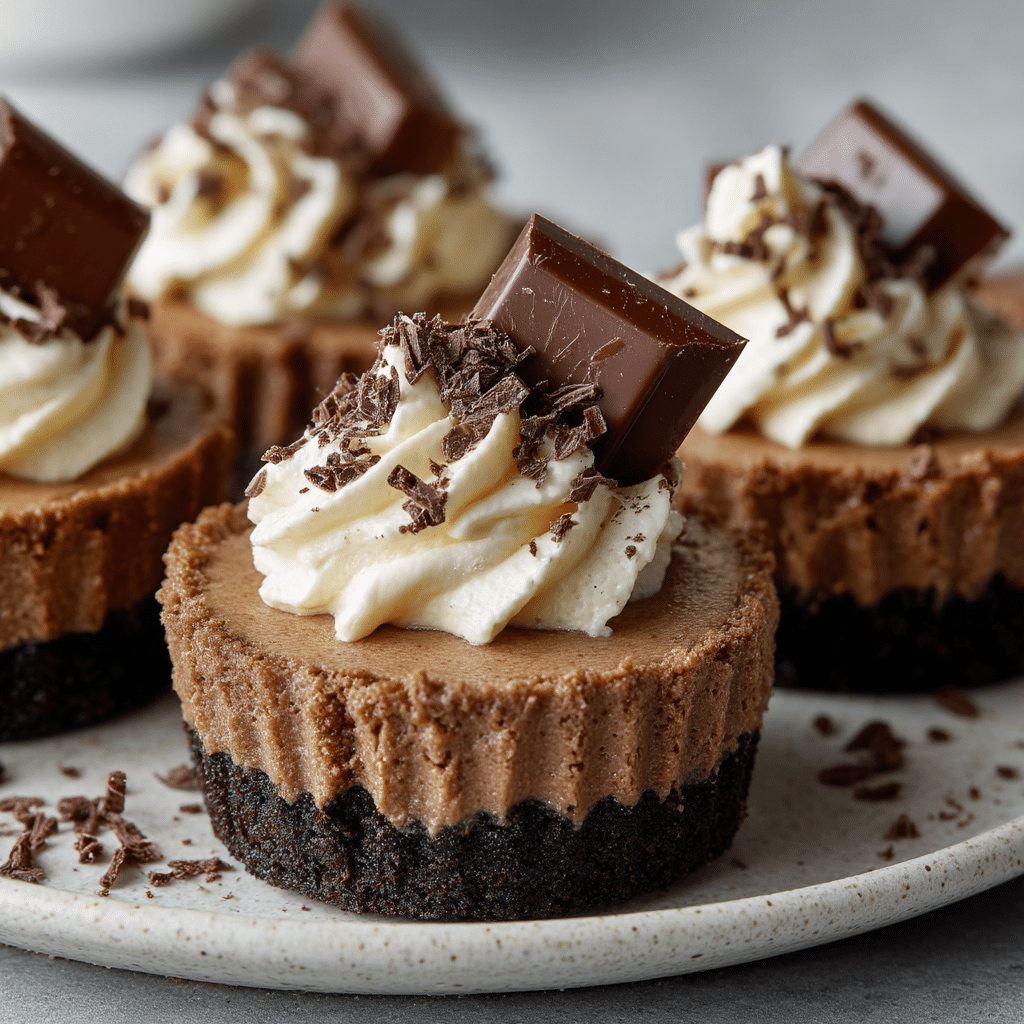 Mini Kit Kat Cheesecakes